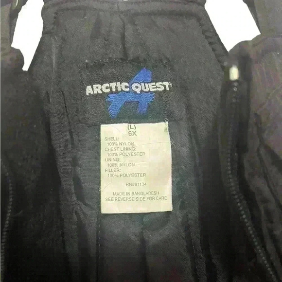 ARCTIC QUEST BOYS GIRLS NYLON SNOW SKI OVERALLS BIB PANTS SIZE 6 - Picture 3 of 6